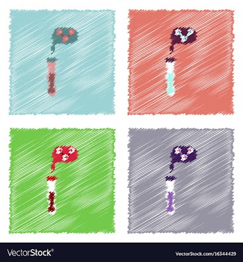 Flat icon design collection molecules and vector image