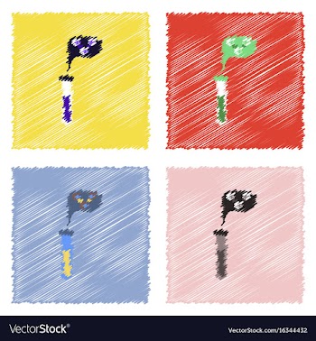 Flat icon design collection molecules and vector image