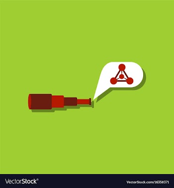 Flat icon design collection molecules and vector image