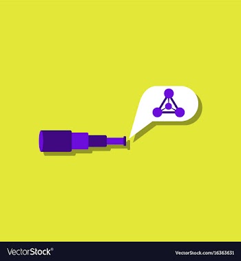 Flat icon design collection molecules and vector image