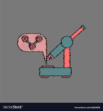 Flat icon design collection molecules and vector image