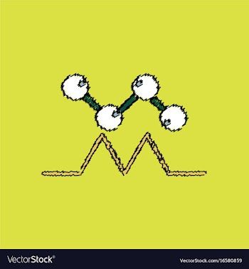 Flat icon design collection molecules and vector image
