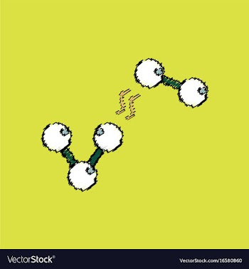 Flat icon design collection molecules and vector image