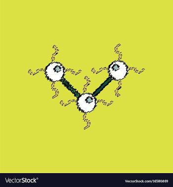 Flat icon design collection molecules and vector image