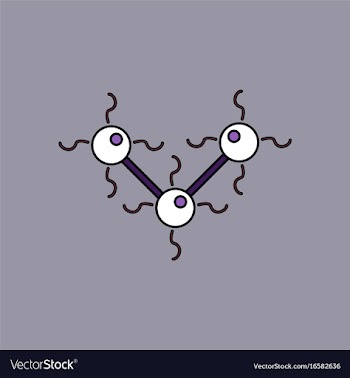 Flat icon design collection molecules and vector image