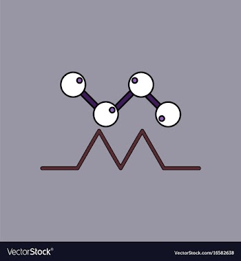 Flat icon design collection molecules and vector image