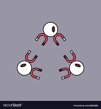 Flat icon design collection molecules and vector image