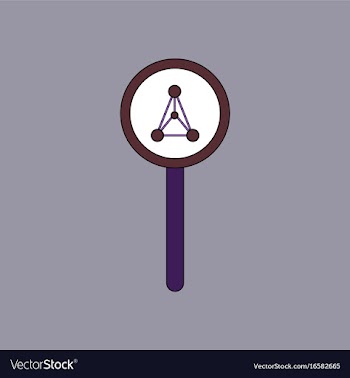 Flat icon design collection molecules and vector image