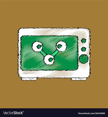 Flat icon design collection molecules in the vector image
