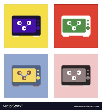 Flat icon design collection molecules in the vector image