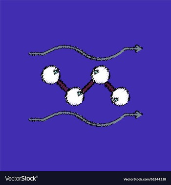 Flat icon design collection molecules motion vector image