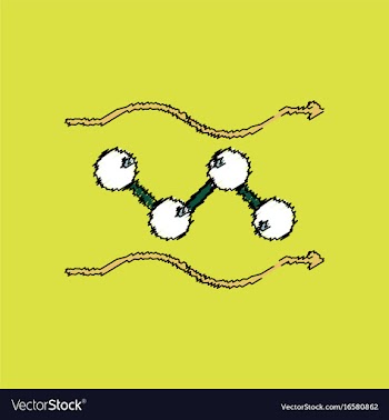 Flat icon design collection molecules motion vector image