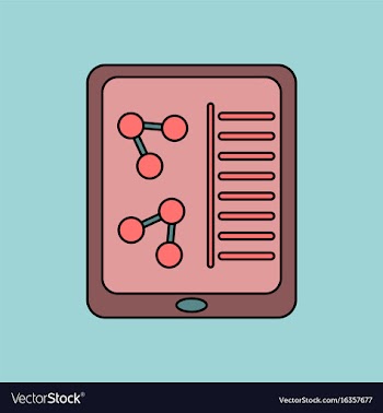 Flat icon design collection molecules on form vector image