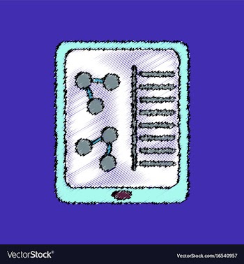 Flat icon design collection molecules on form vector image