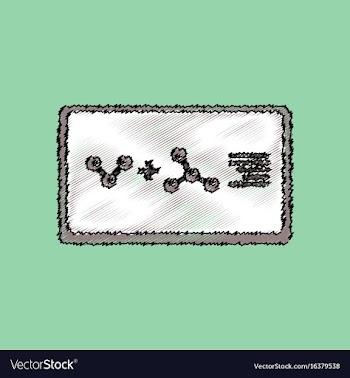 Flat icon design collection molecules plus atoms vector image