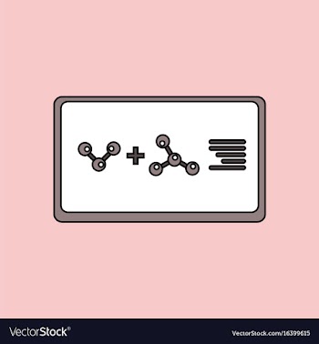 Flat icon design collection molecules plus atoms vector image