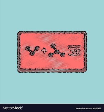 Flat icon design collection molecules plus atoms vector image