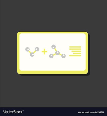 Flat icon design collection molecules plus atoms vector image