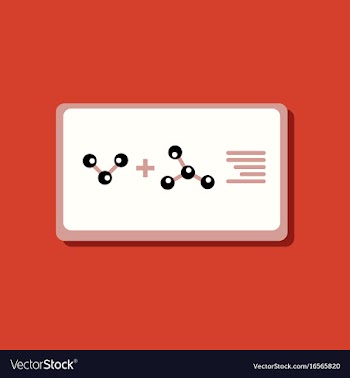 Flat icon design collection molecules plus atoms vector image