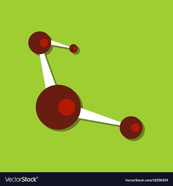 Flat icon design collection molecules scheme in vector image