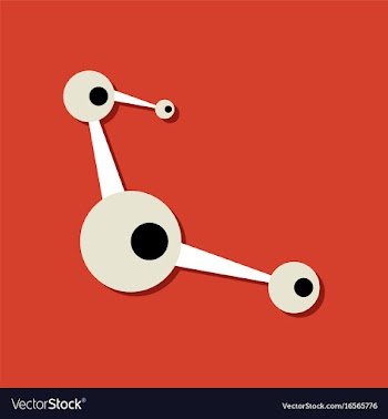 Flat icon design collection molecules scheme in vector image