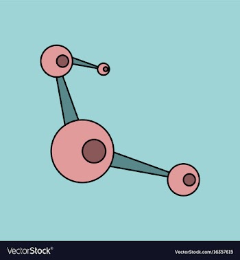 Flat icon design collection molecules scheme vector image