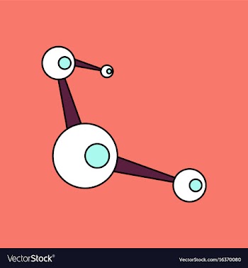 Flat icon design collection molecules scheme vector image