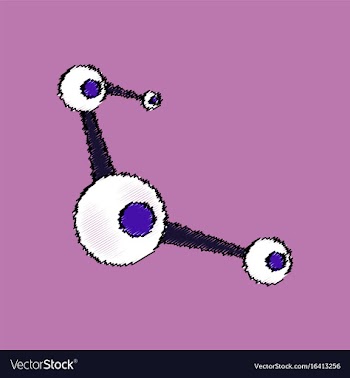 Flat icon design collection molecules scheme vector image