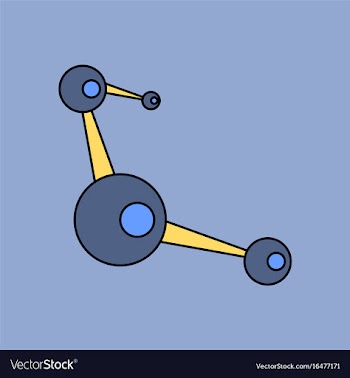 Flat icon design collection molecules scheme vector image