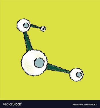Flat icon design collection molecules scheme vector image