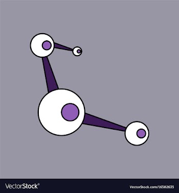 Flat icon design collection molecules scheme vector image