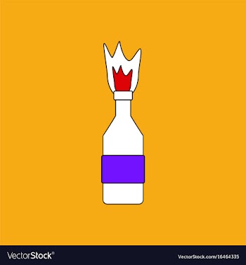 Flat icon design collection molotov cocktail vector image
