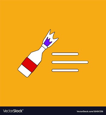 Flat icon design collection molotov cocktail vector image