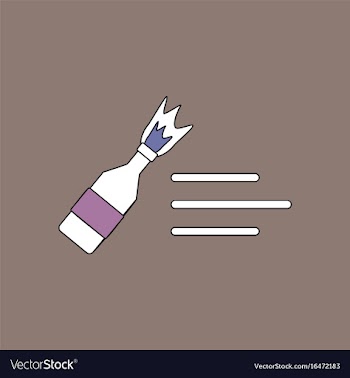 Flat icon design collection molotov cocktail vector image