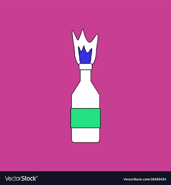 Flat icon design collection molotov cocktail vector image