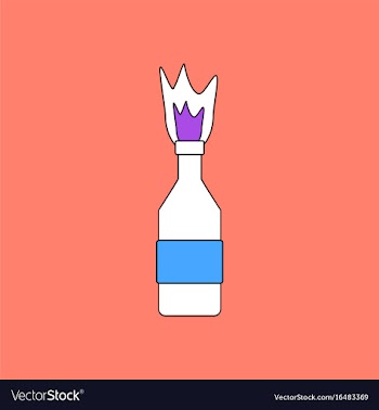 Flat icon design collection molotov cocktail vector image