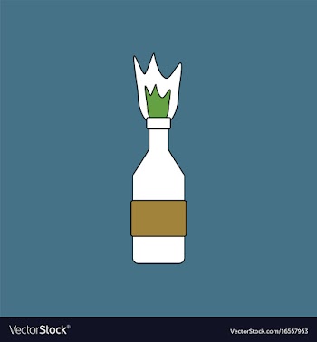 Flat icon design collection molotov cocktail vector image