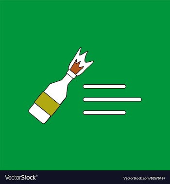 Flat icon design collection molotov cocktail vector image