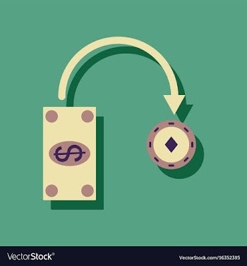 Flat icon design collection money equal chips in vector image