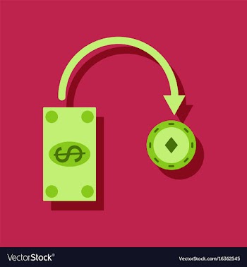 Flat icon design collection money equal chips in vector image