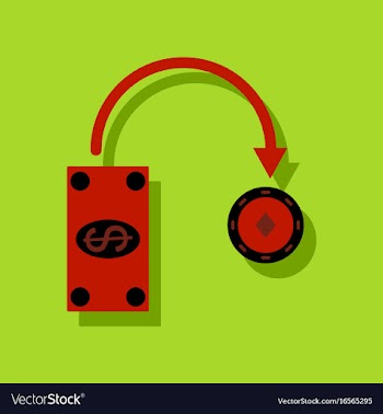 Flat icon design collection money equal chips in vector image