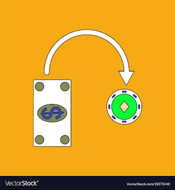 Flat icon design collection money equal chips vector image