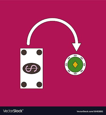 Flat icon design collection money equal chips vector image