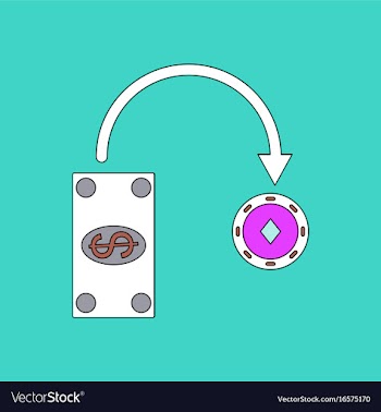 Flat icon design collection money equal chips vector image