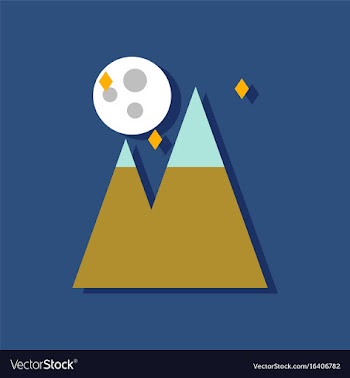 Flat icon design collection moon and pyramids in vector image