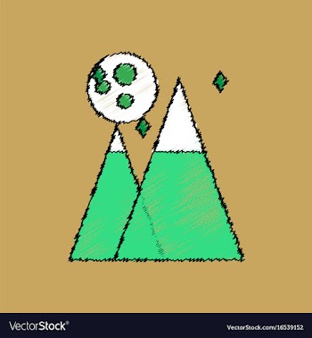 Flat icon design collection moon and pyramids in vector image