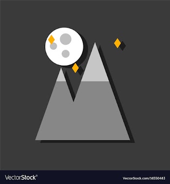Flat icon design collection moon and pyramids in vector image