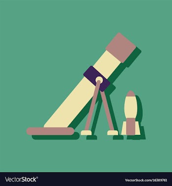 Flat icon design collection mortar and shell vector image