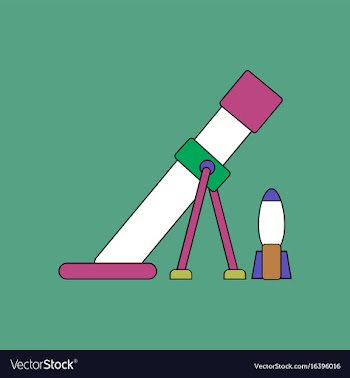 Flat icon design collection mortar and shell vector image