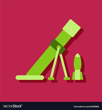 Flat icon design collection mortar and shell vector image
